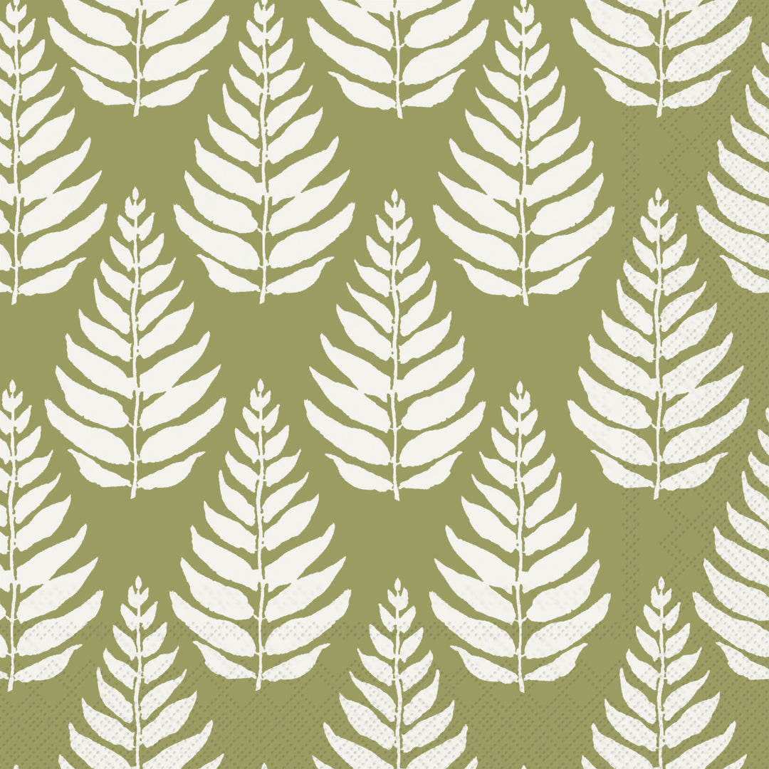 Autumn Trees Green Lunch Napkin