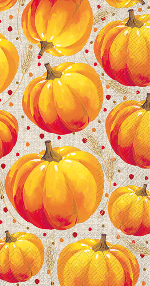 Pumpkin Allover Guest Towel Linen