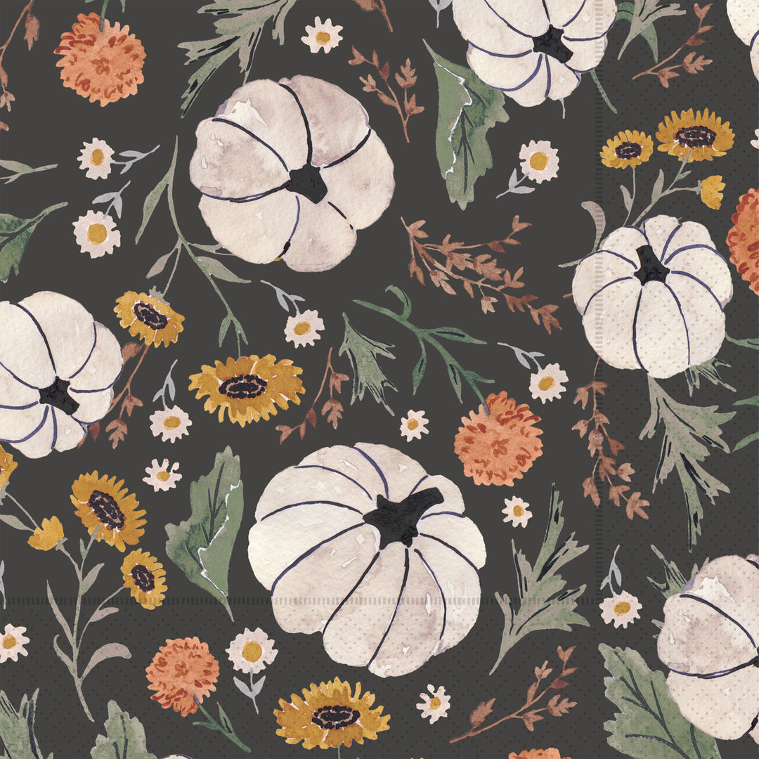 Floral Pumpkin Spread Lunch Napkin