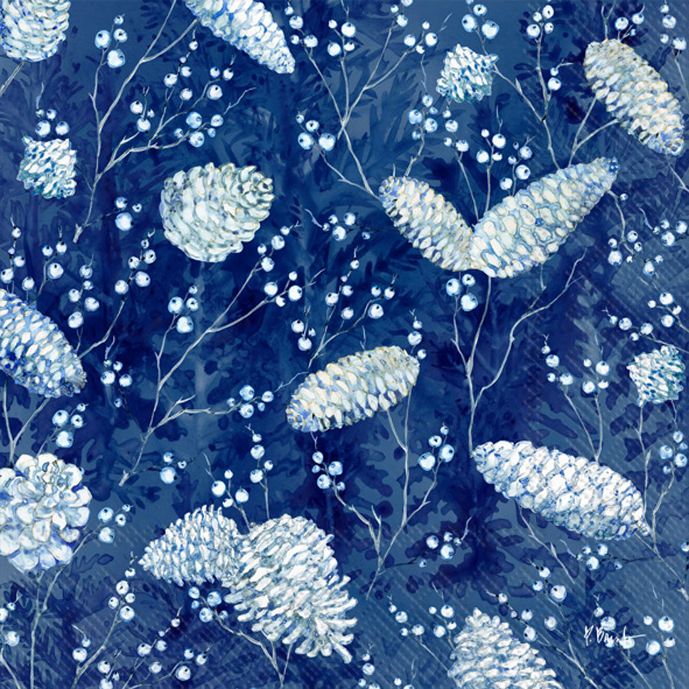 Frosted Pinecones Lunch Napkin