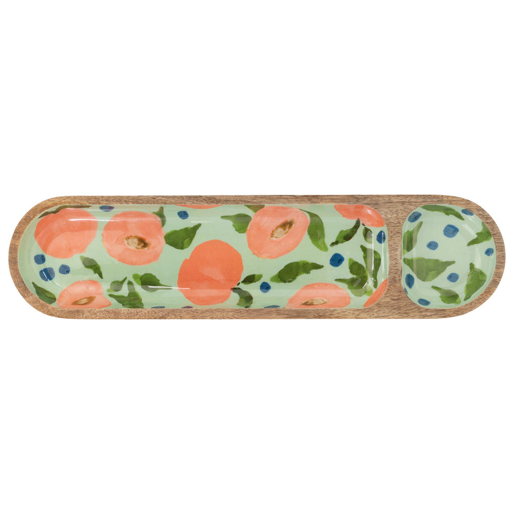 Peaches Wood Sectioned Tray