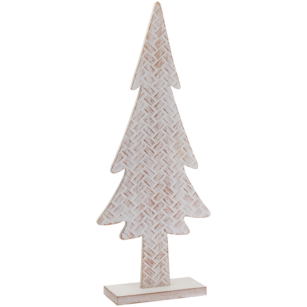 Medium White Wash Basketweave Tree
