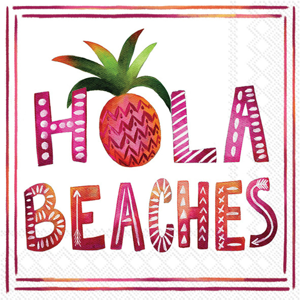 Hola Beaches Cocktail Napkin