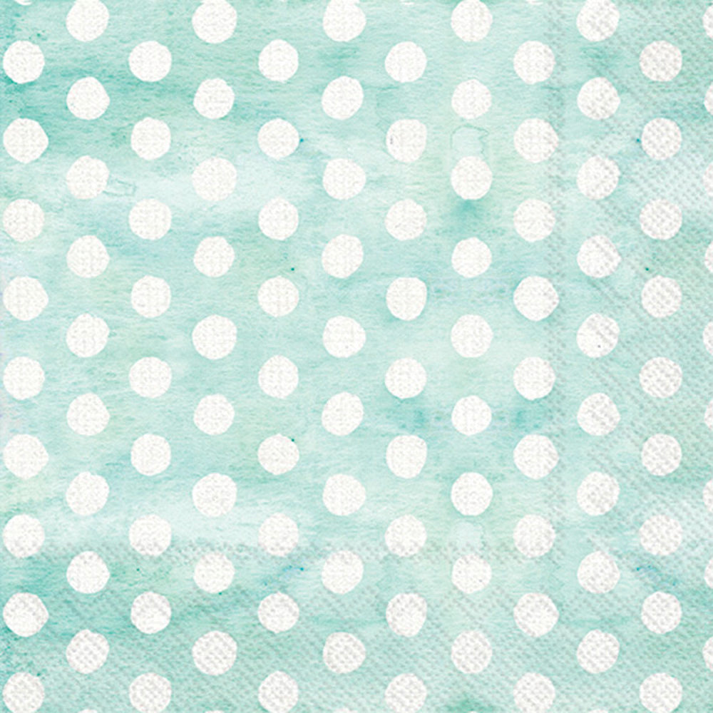 Flamingo Fever Dot Cocktail Napkins Turquoise