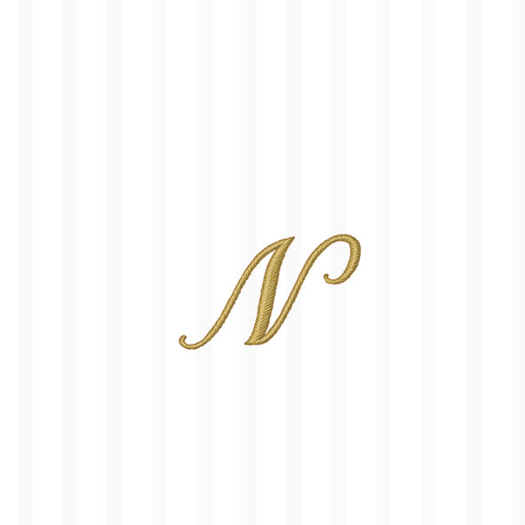 Stripes Again Cocktail Napkin Monogram N Cream