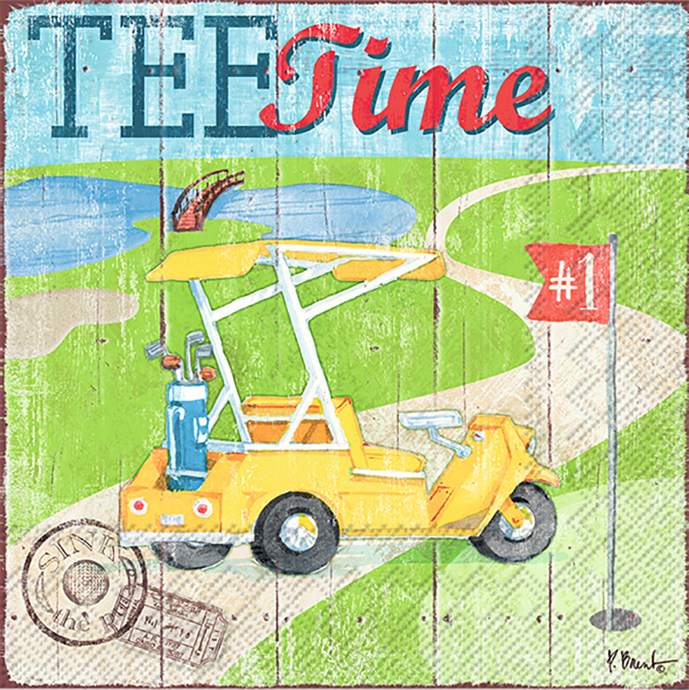 Tee Time Cocktail Napkin