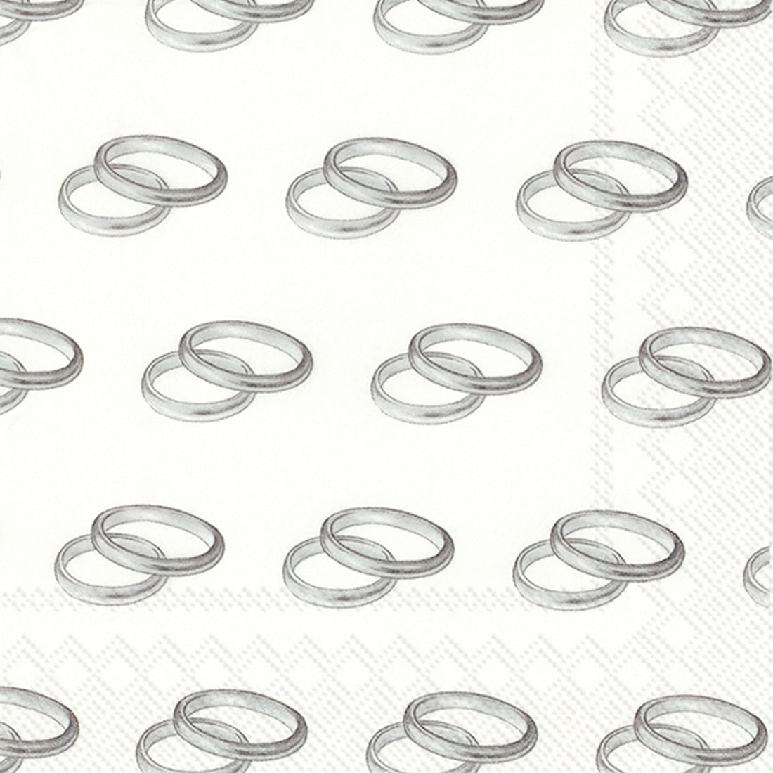 Rings Lunch Napkin Silver