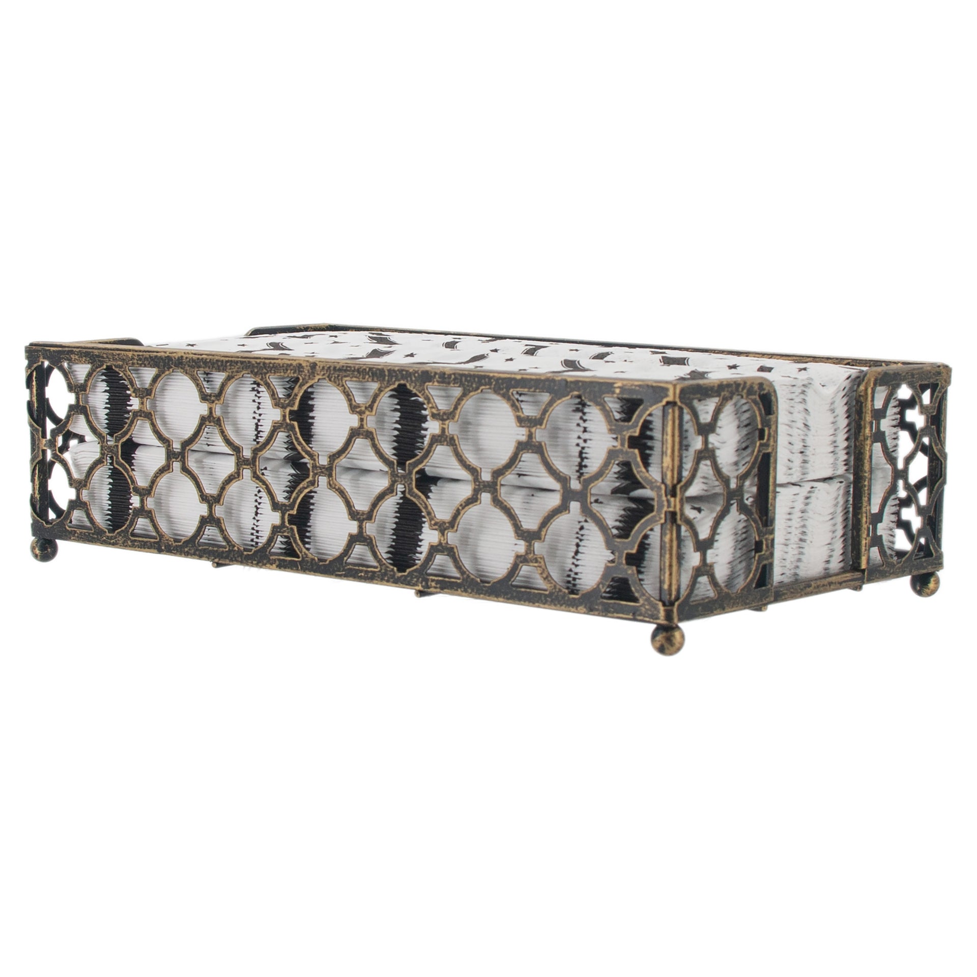 Trellis Guest Caddy Antique Brass