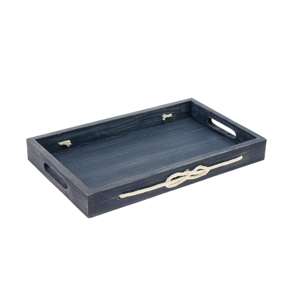 Nautical Rope Trays Navy (Set of 2)