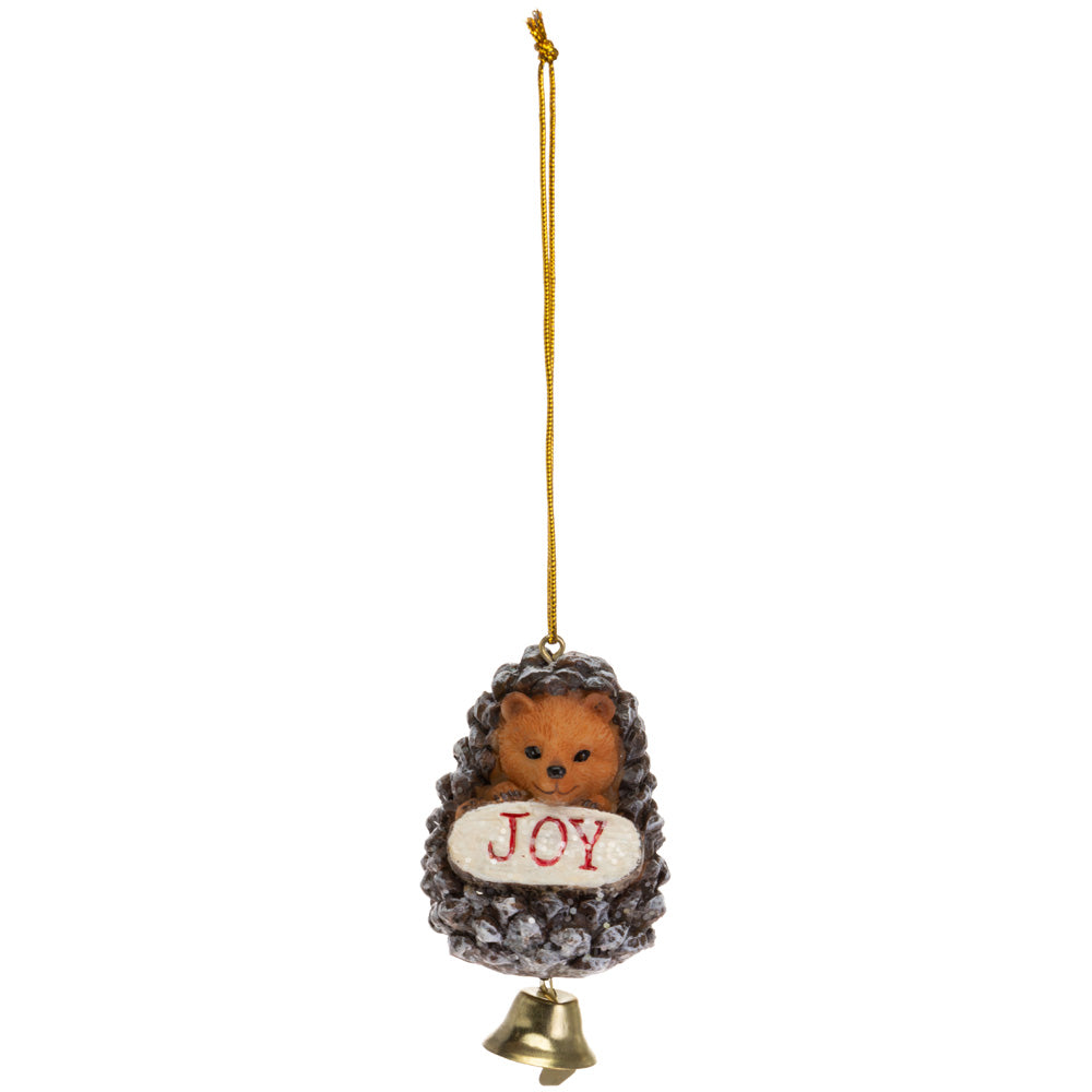 JOY HEDGEHOG ORNAMENT w BELL