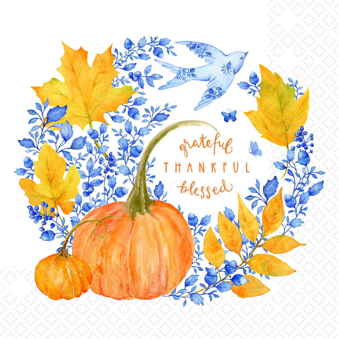Autumn Blues Cocktail Napkin