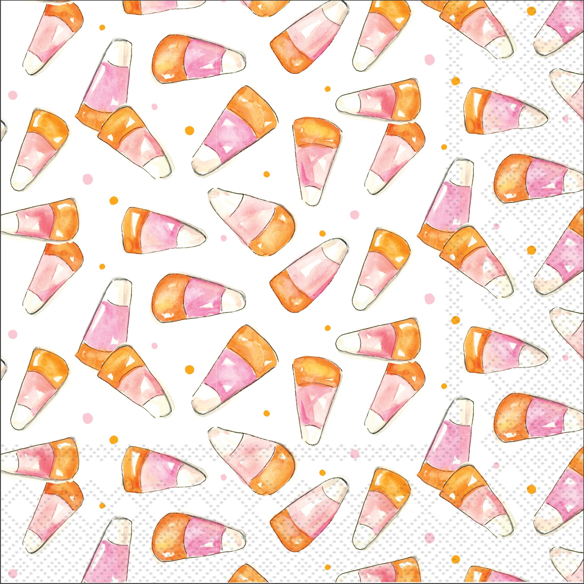 Pink Candy Corn Lunch Napkin