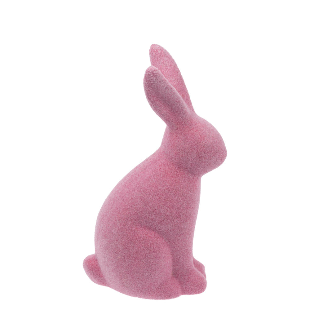 PINK FLOCKED BUNNY SM