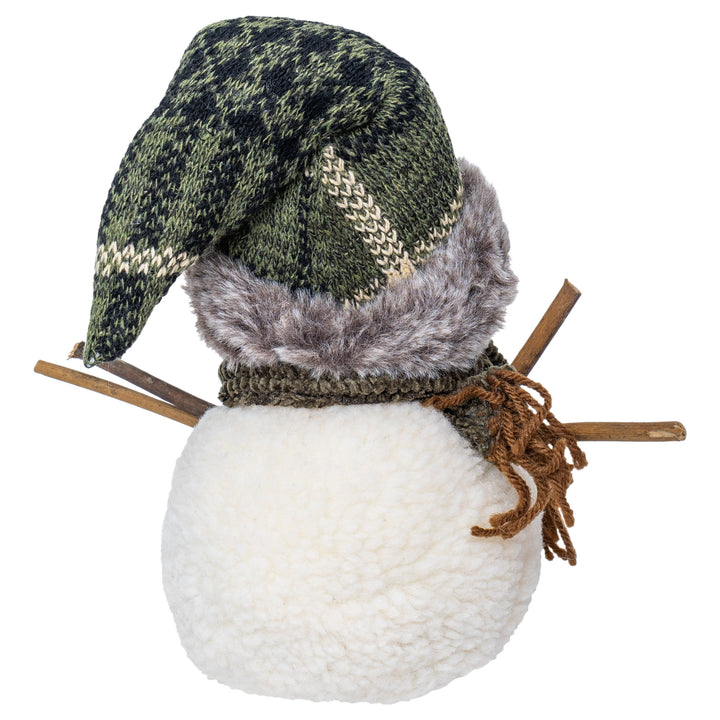 Fet Small Green Plaid Hat Snowman