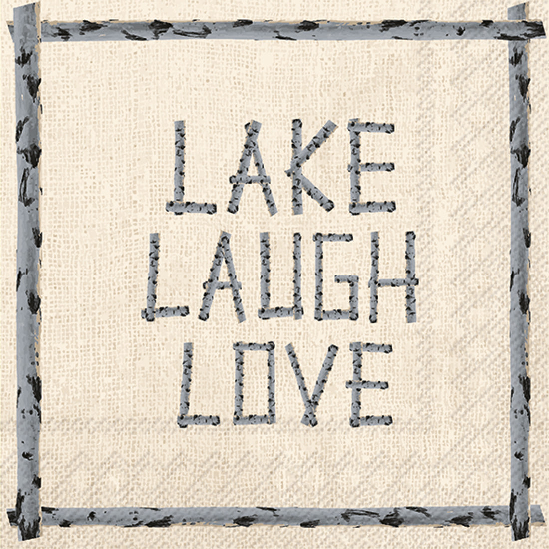 Lake Laugh Love Cocktail Napkin