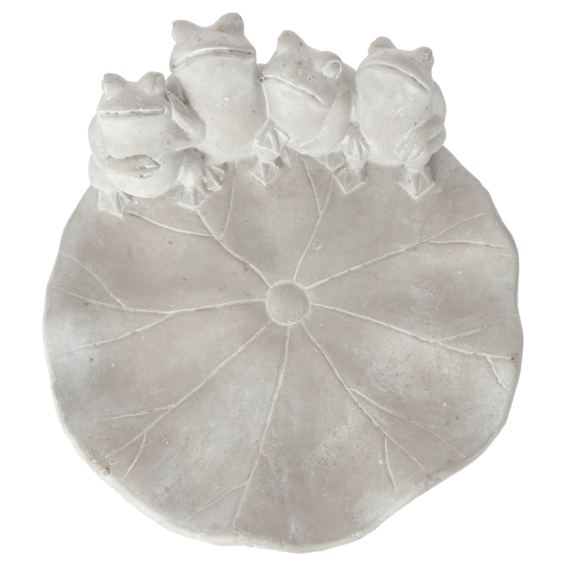 Cement Lily Pad With Frogs