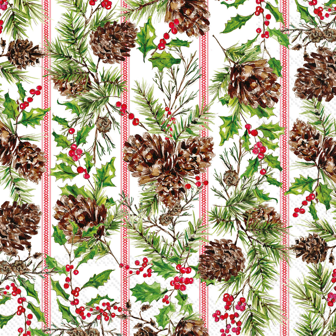 Pine Cone Stripe Lunch Napkin