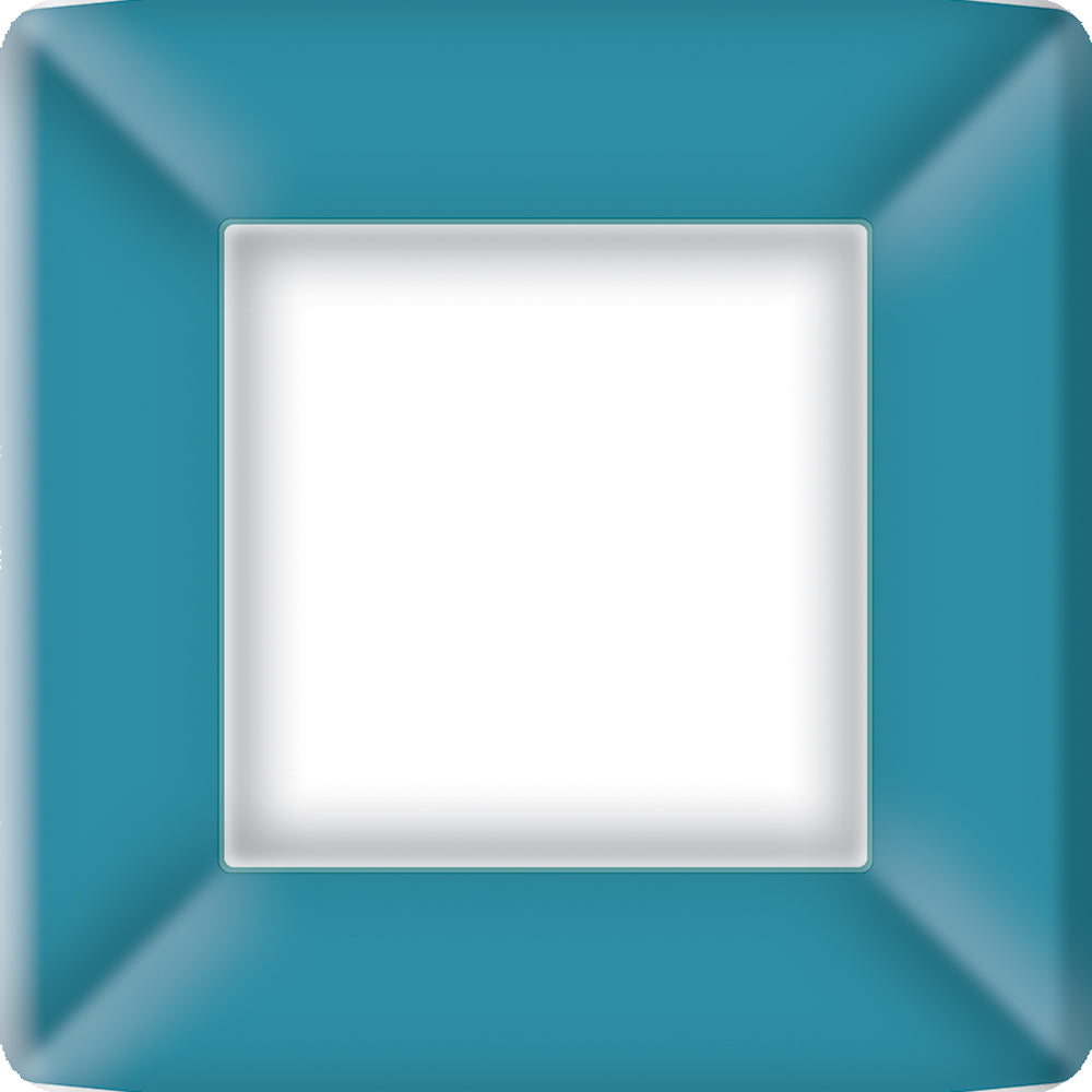 Classic Square Dinner Plate On Ice