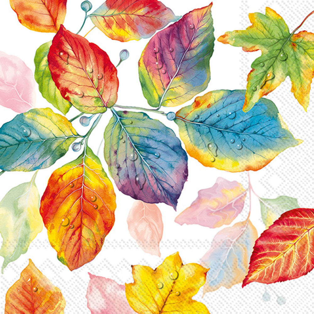 Colorful Leaves Cocktail Napkin