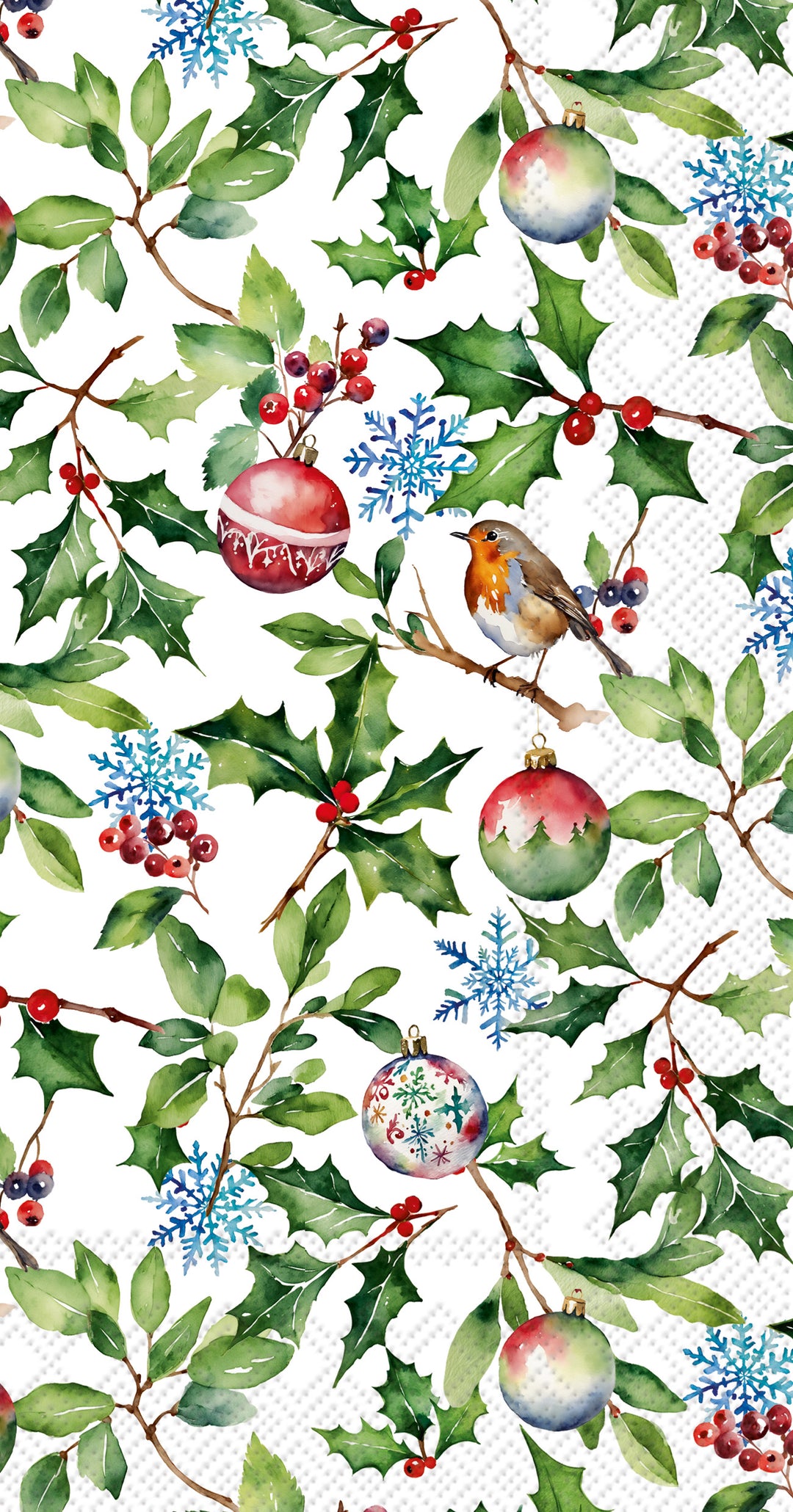 Christmas Holly Guest Towel
