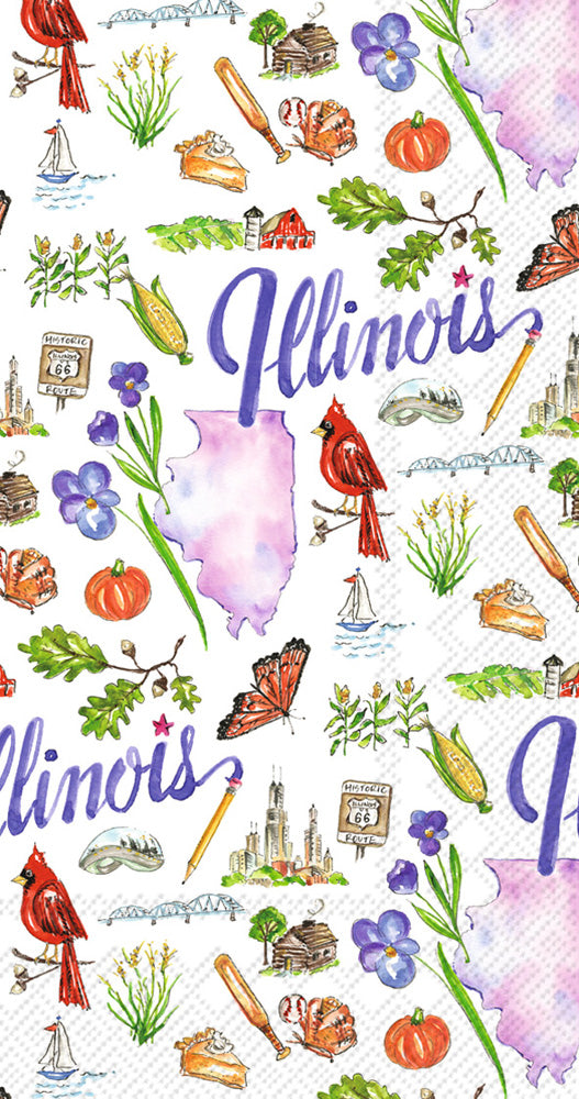 Illinois State Collection Guest Towel
