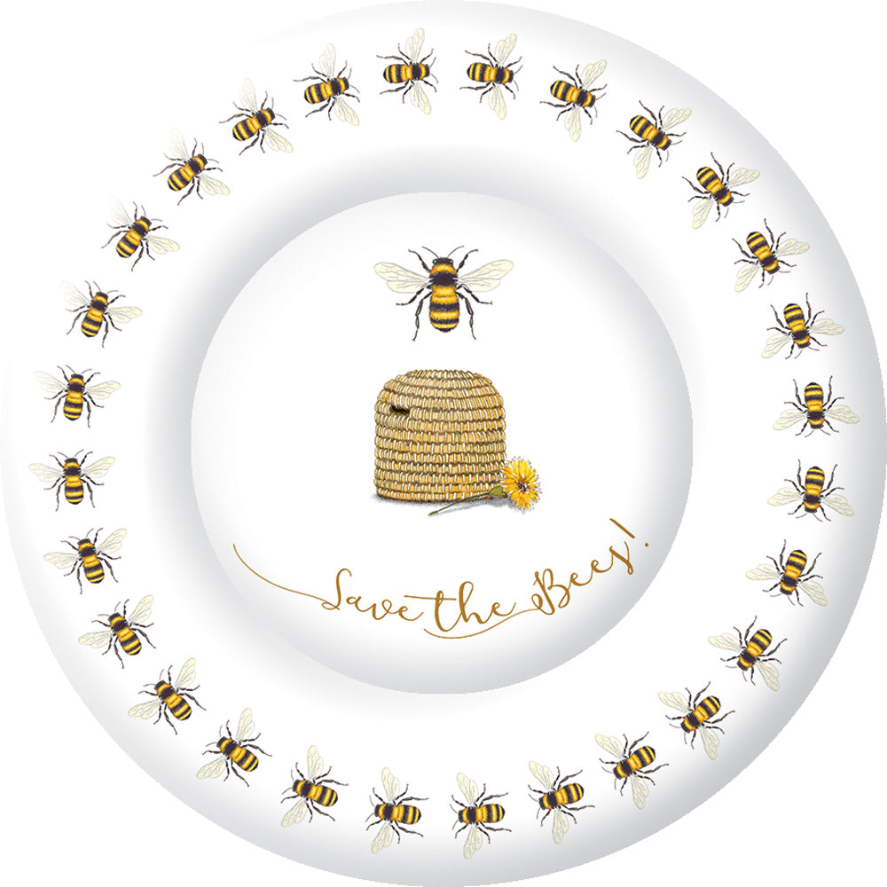 Save The Bees Round Dinner Plate