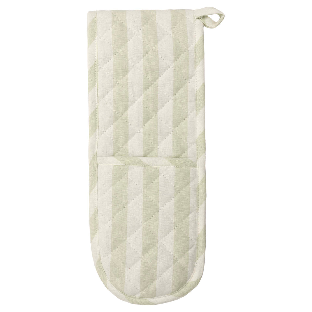 Sage Stripe Double Oven Mitt