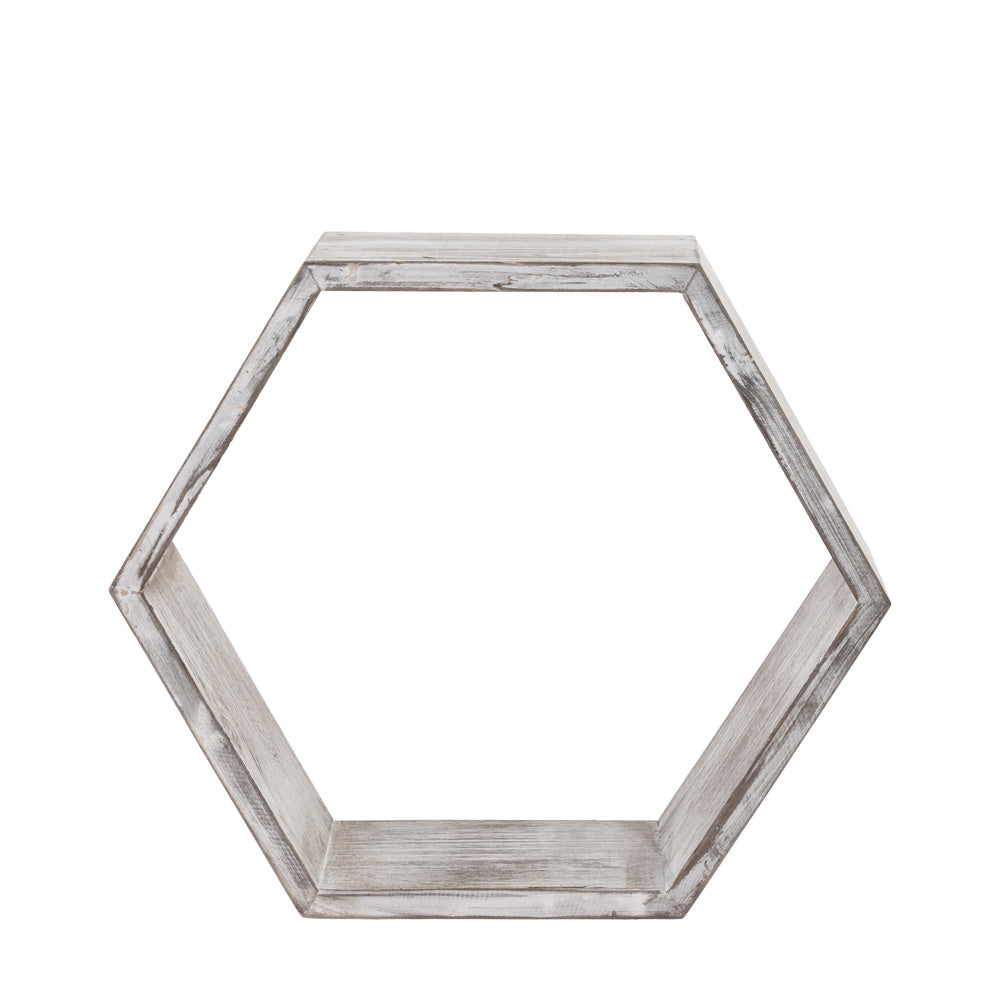 White Hexagon Nesting Shelves (Set Of 3)