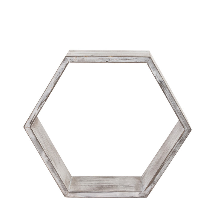 White Hexagon Nesting Shelves (Set Of 3)