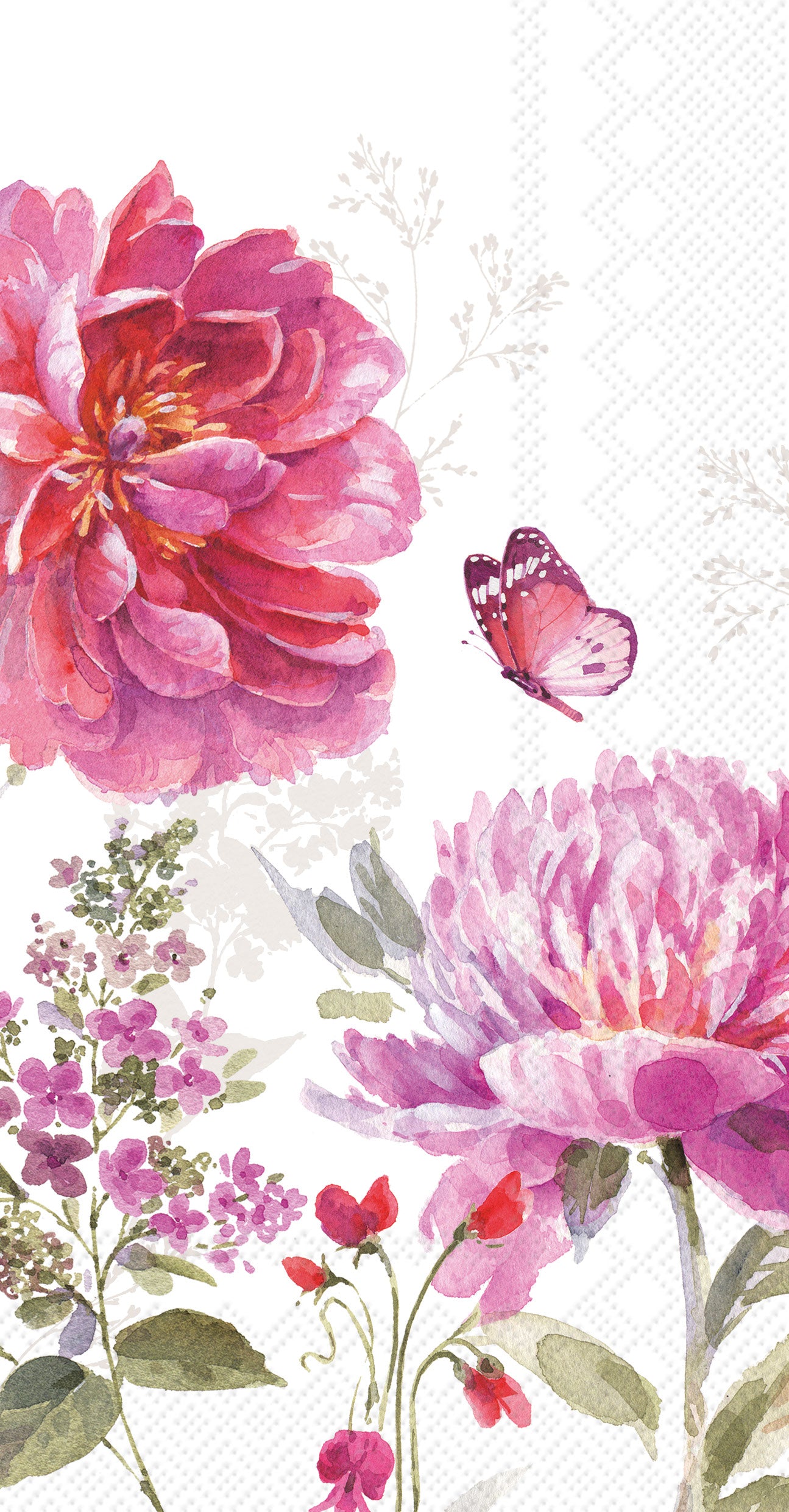 Jardin Rose White Guest Towel