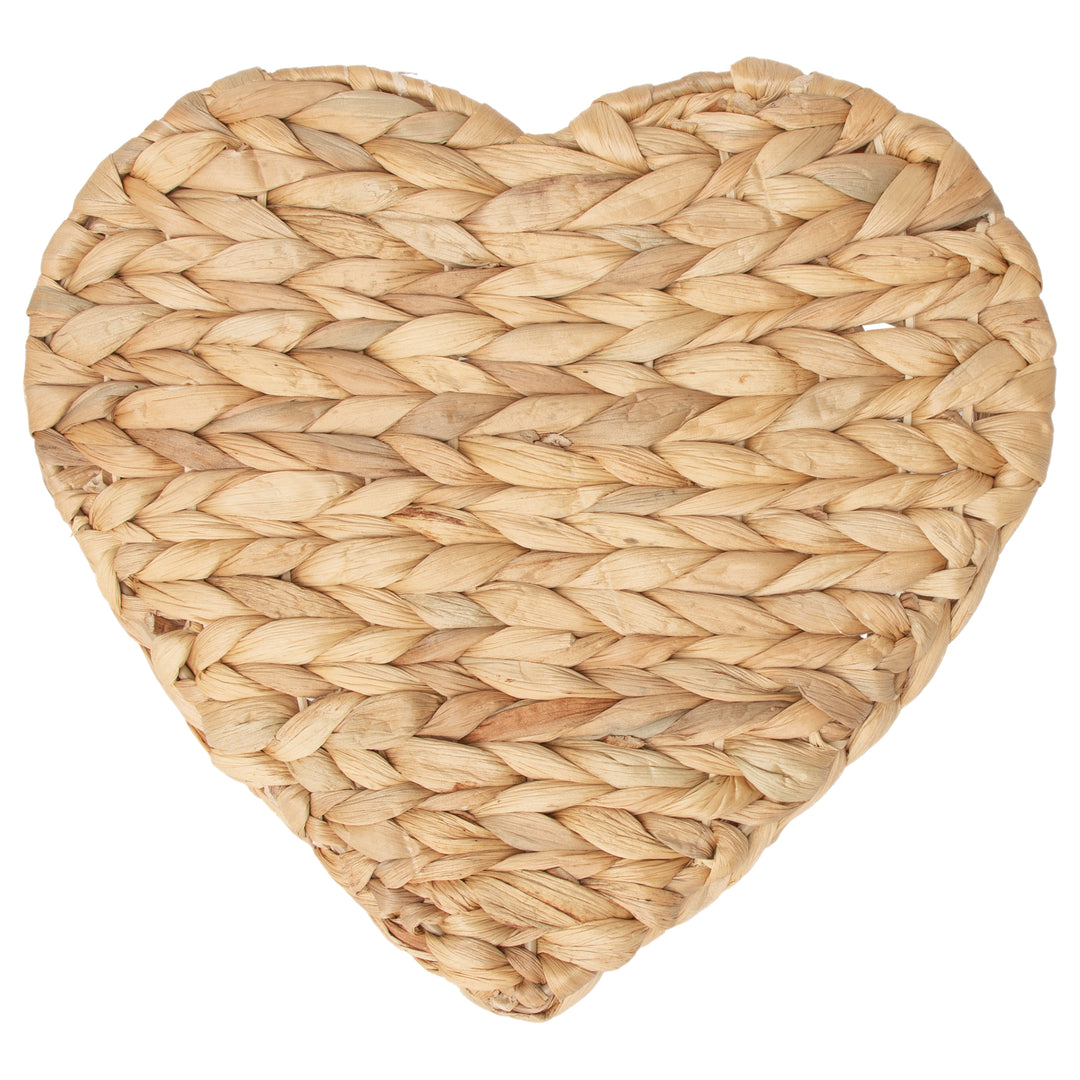 Water Hyacinth Heart Trays (Set of 2)