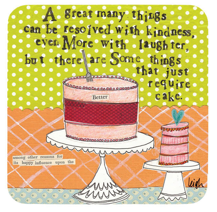 Require Cake Cork Coaster