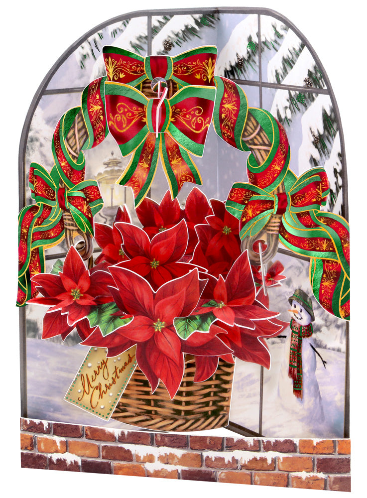 Poinsettia Swing Card