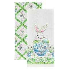 Boxwood Bunny Tea Towels (Set of 2)