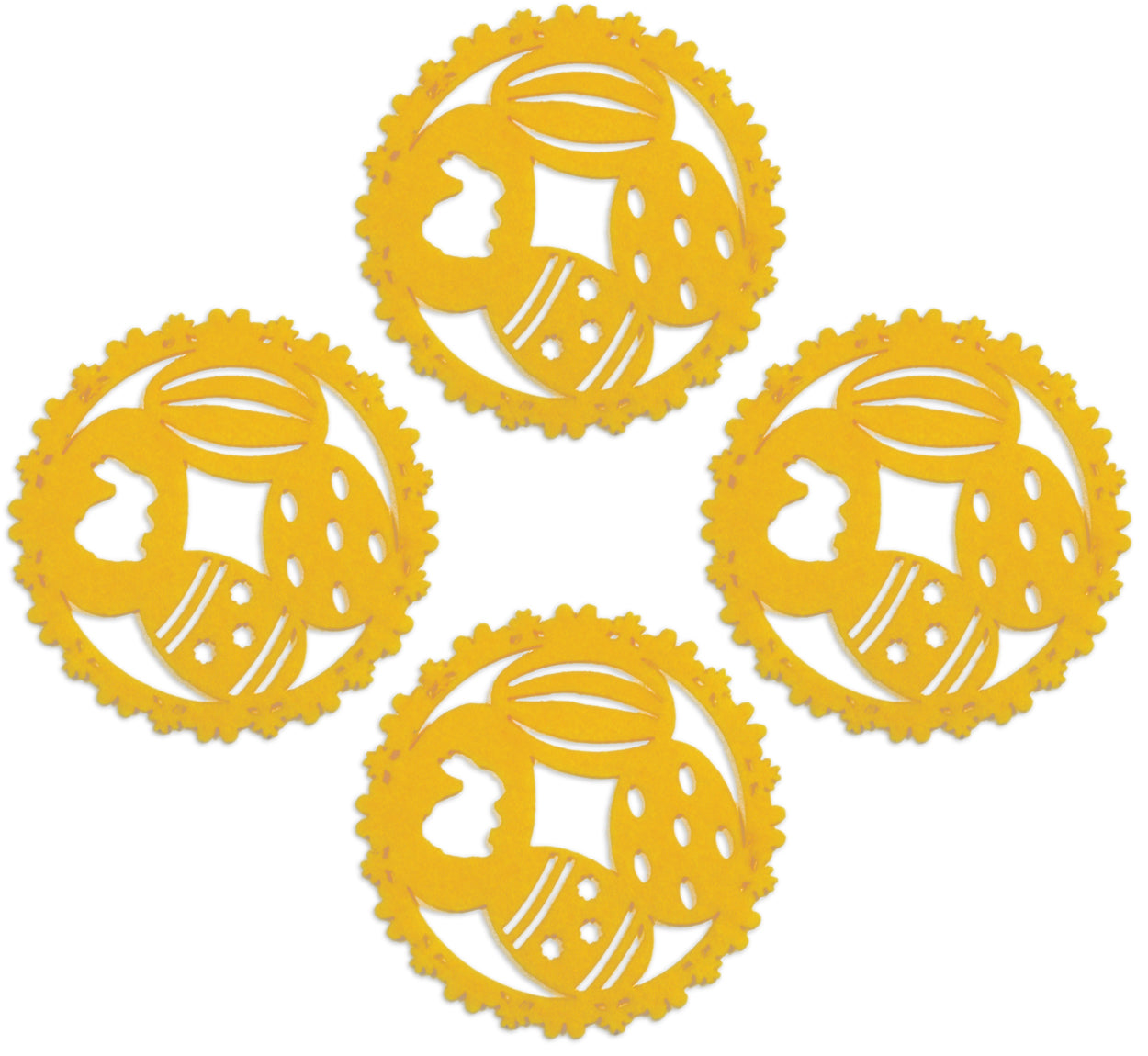 Eggs Felt Coaster (Set of 4) Yellow