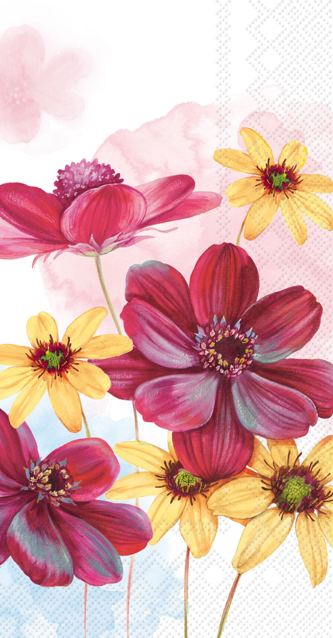 Chocolate Flowers Guest Towel cream