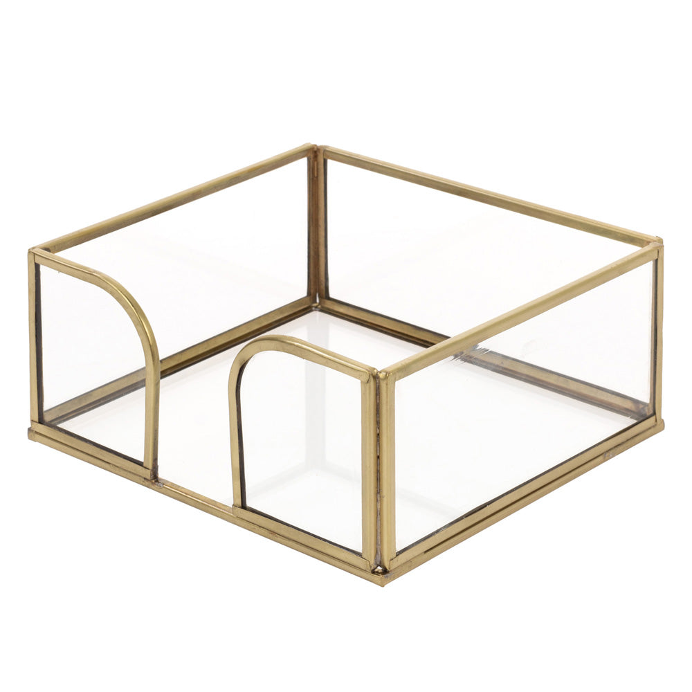 Gold Edge Glass Cocktail Caddy