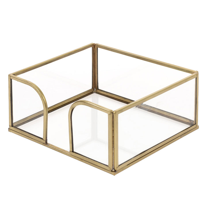 Gold Edge Glass Cocktail Caddy