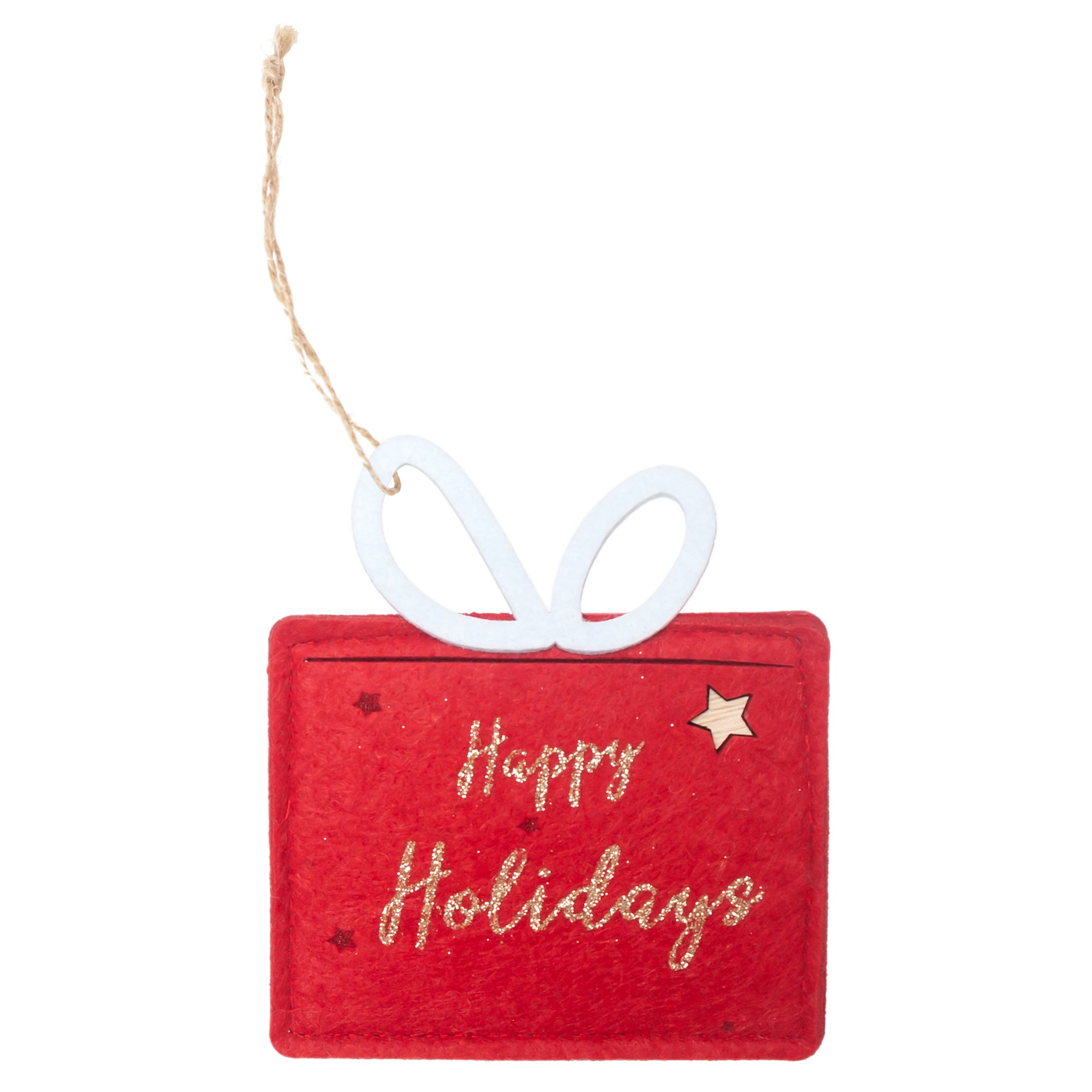Happy Holidays Felt  Gift Card Holder Red