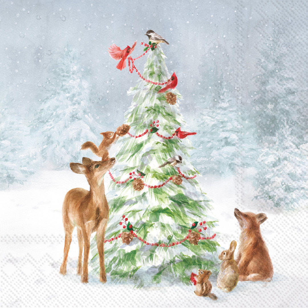 Friends In The Snow Lunch Napkin