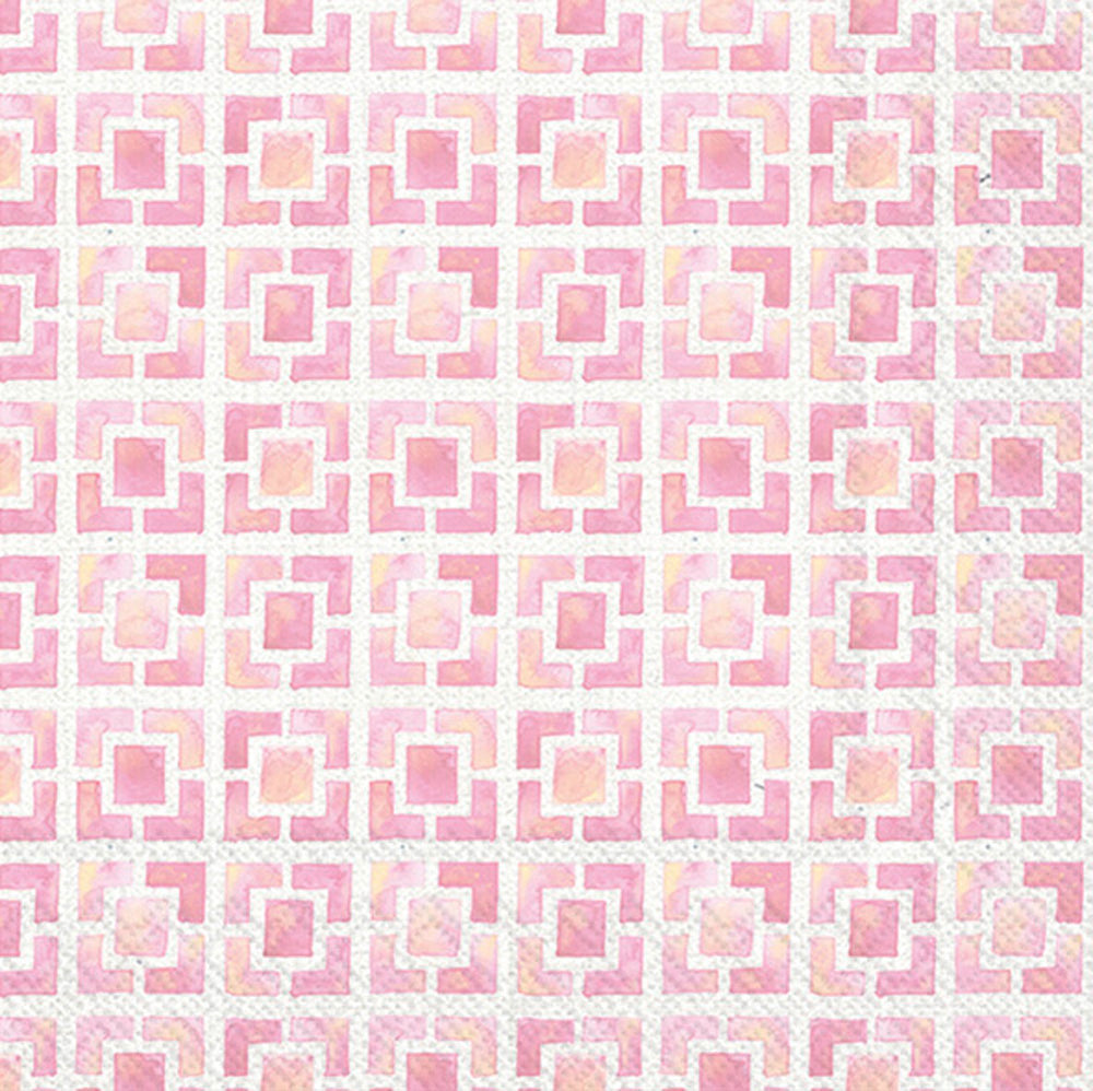 Flamingo Fever Tile Cocktail Napkin Pink
