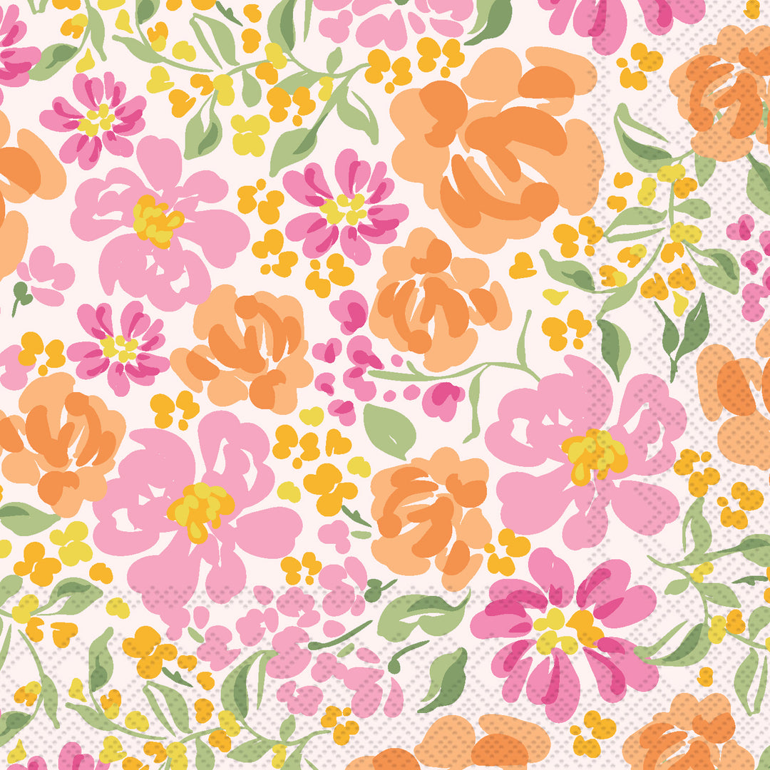 Secret Garden Cocktail Napkin pink