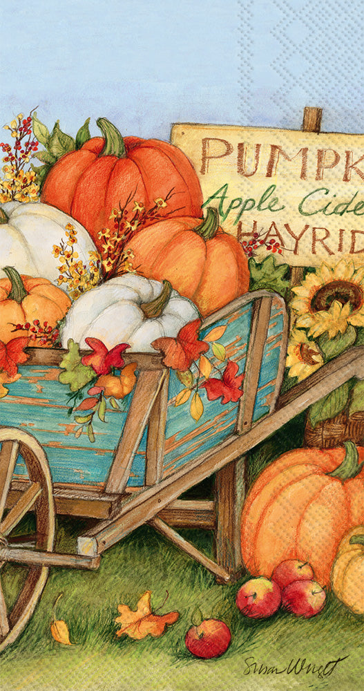 Boston International Pumpkin Crop Guest Towel