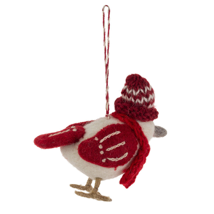 Winter Bird Ornament felt