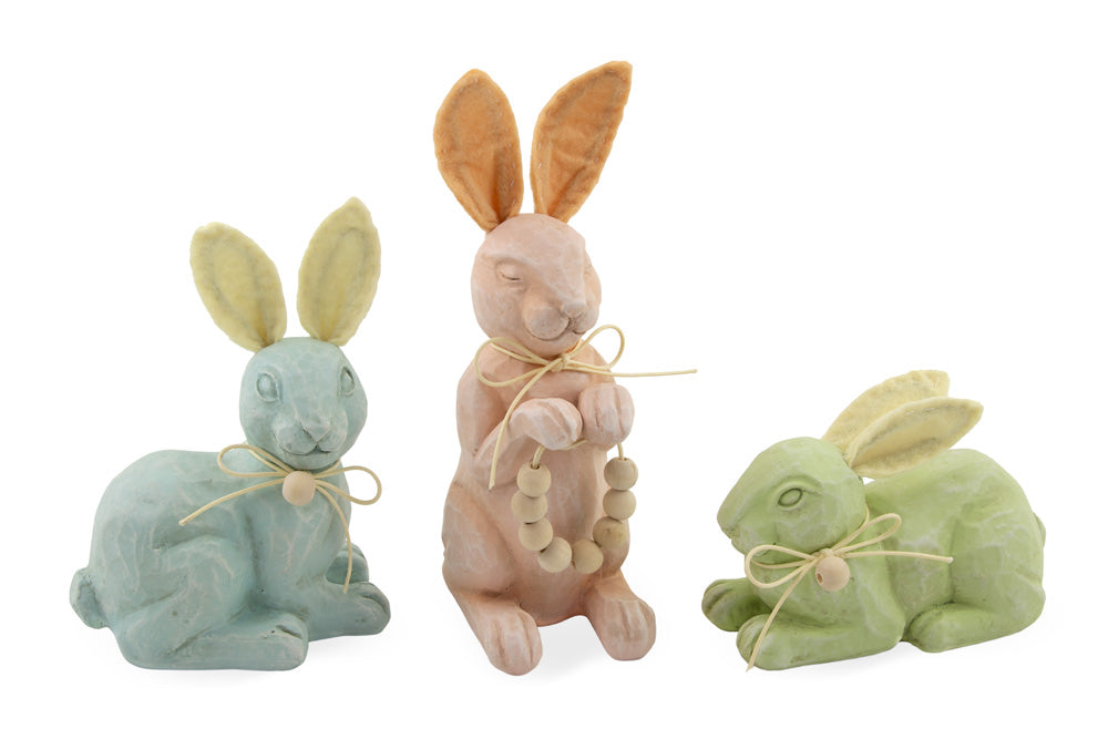 Colony Of Carved Bunnies Set Of 3