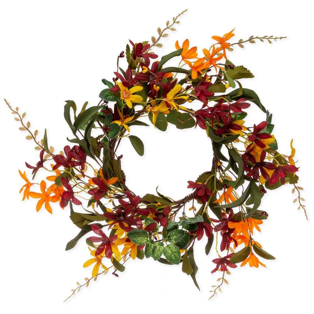 SM HARVEST HUES FLORAL WREATH