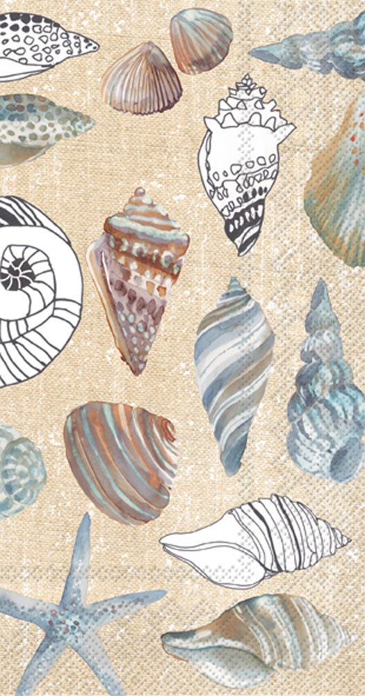 Clams In The Sand Guest Towel Cream