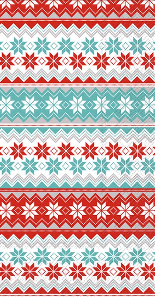 Reindeer Stripe Guest Towel