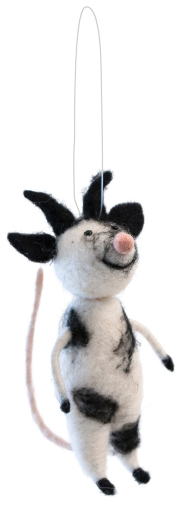 BOVINA THE COW MOUSE ORNAMENT