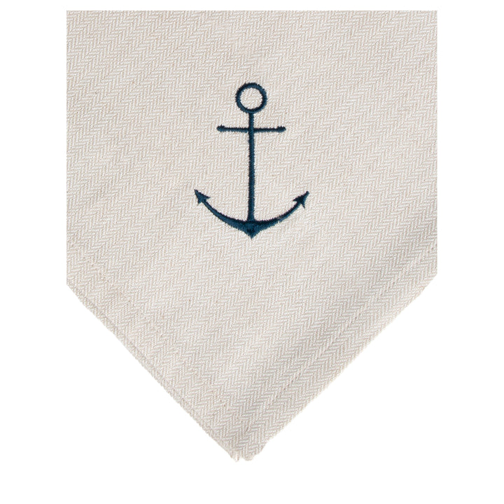 Anchor Embroidered Cloth Napkins (Set of 4)